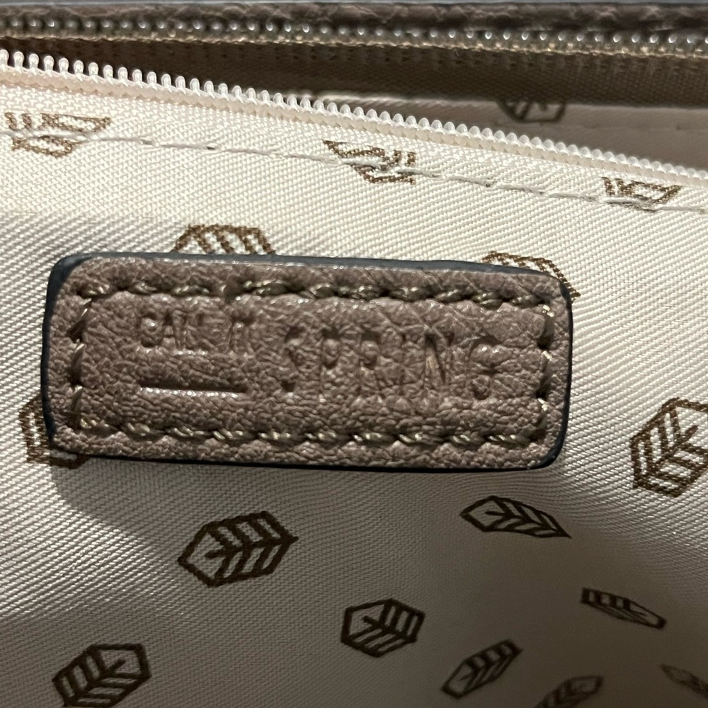 Call It Spring Top Handle Tote with Crossbody Strap Vegan Leather Taupe - Picture 13 of 17